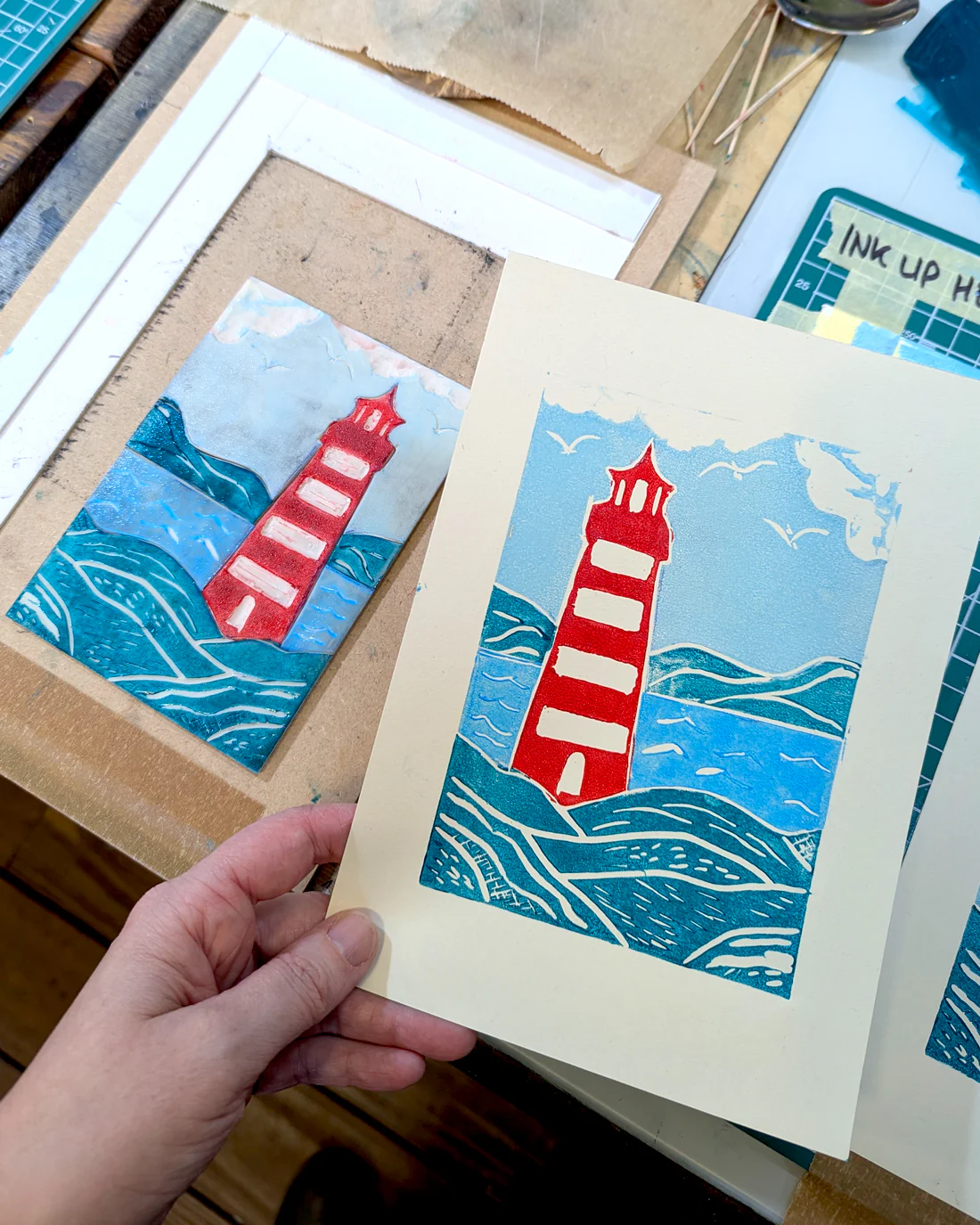 Six Week Linocut Summer School with Frankie Brown - Image 6